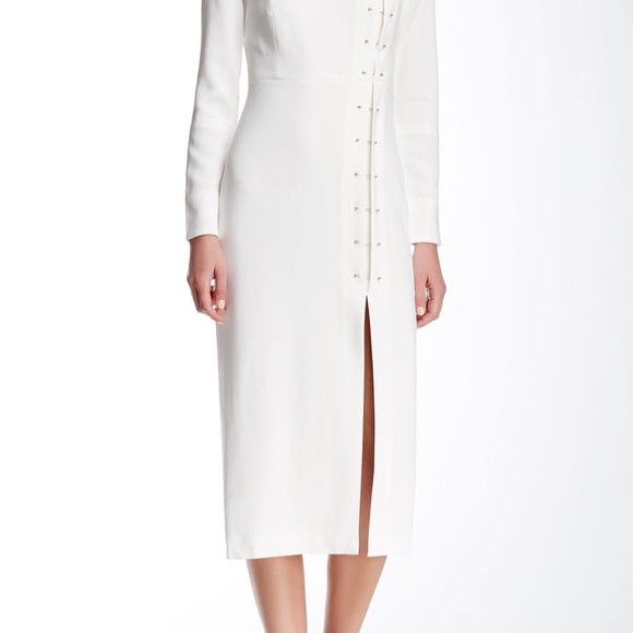 NWT $595 A.L.C. 'Duncan' Crepe Barbell Midi Dress in size 2! - Picture 3 of 7